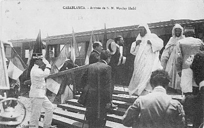 Le sultan Moulay Hafid arrive a Casablanca