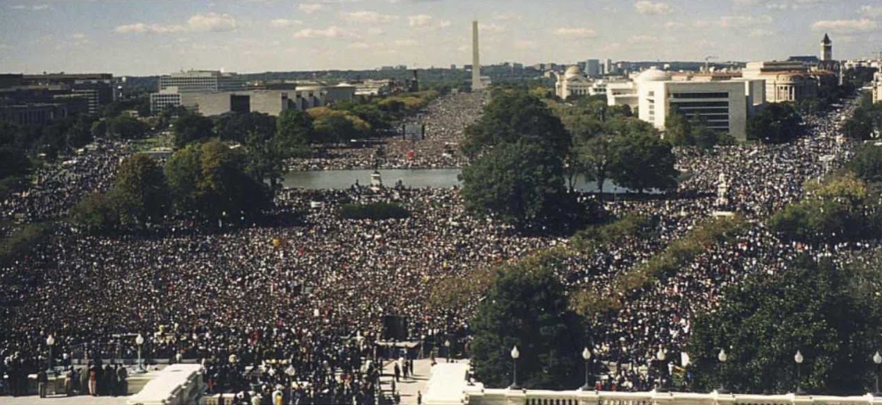 The Million Man March on the Washington Mall, October 16, 1995