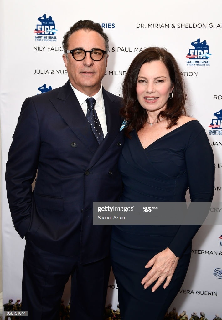Actor Andy Garcia and Fran Drescher at the Friends Of The IDF Gala in 2018.