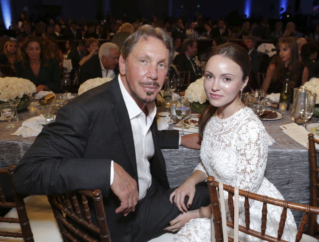 Oracle's Larry Ellison and Nikita Kahn attend the Friends of the Israel Defense Forces (FIDF) Gala in 2014.
