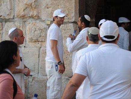 Ashton Kutcher visiting Jerusalem, Israel