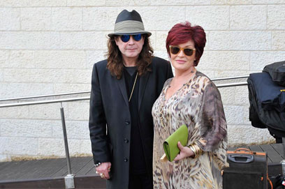 Ozzy and Sharon Osbourne arrive in Tel Aviv.