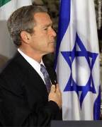 Bush et drapeau Israélien