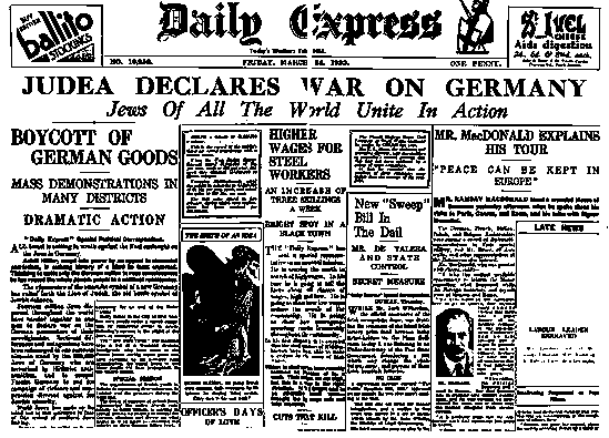 Judea Declares War Against Germany