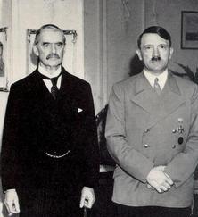 Neville Chamberlain and Adolf Hitler