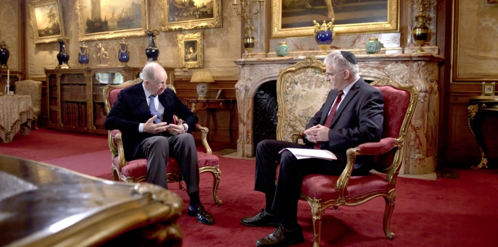 Lord Jacob Rothschild with interview was conducted by former Israeli ambassador Daniel Taub