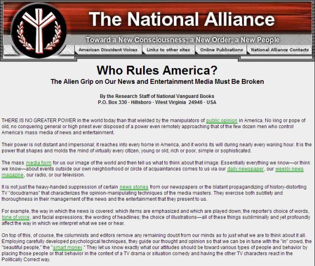 Who rules america de William Pierce