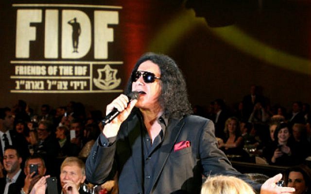 Gene Simmons of KISS performs at the Friends Of The IDF-fundraiser in 2015.