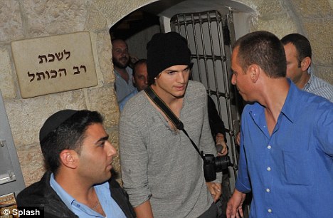 Ashton Kutcher in Jerusalem