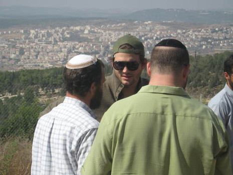 Ashton Kutcher at the settlement of Efrat, Israel