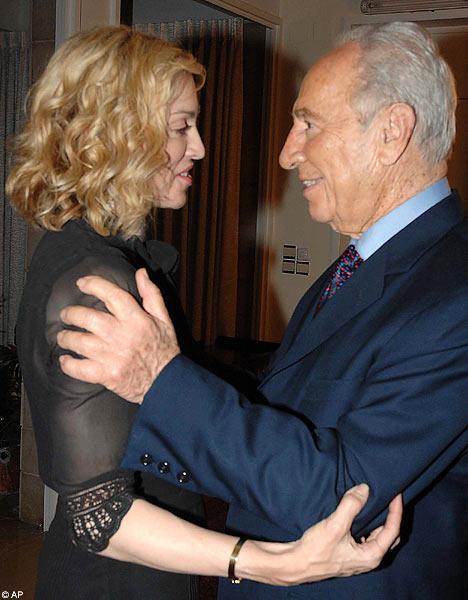 Madonna with the Israeli President Shimon Peres
